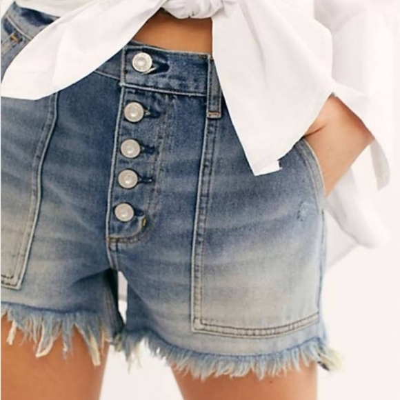 We the Free Jesse Carpenter Midlands Denim Shorts - Picture 6 of 7